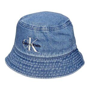Calvin Klein Monologo Embroidery Denim Bucket Hat Vintage Denim - 4G5021G